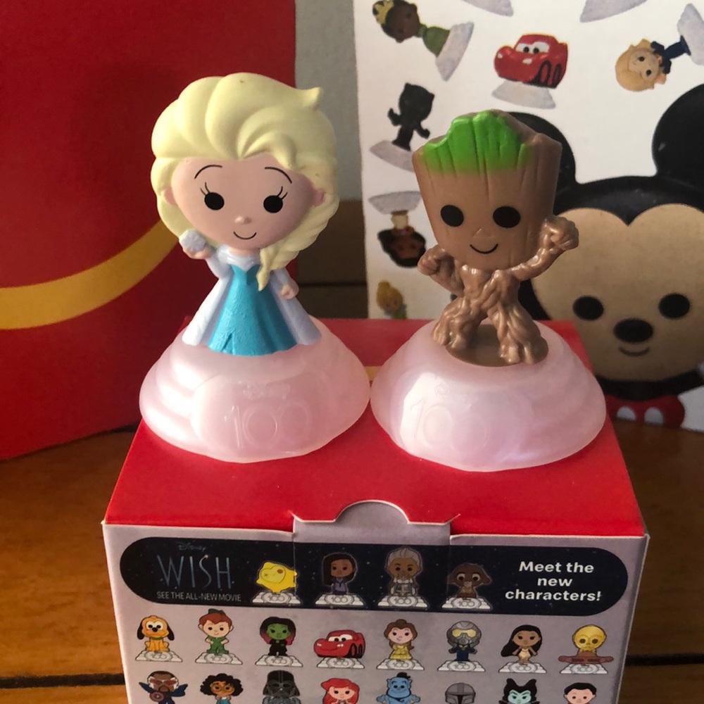 Groot and Elsa 1 McDonald’s happy meal Disney 100 Anniversary